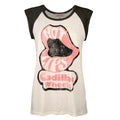 White-Black-Red - Front - Junk Food Womens-Ladies Cadillac Hot Lips Vest