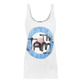 White - Front - Amplified Womens-Ladies The Jam Logo Vest