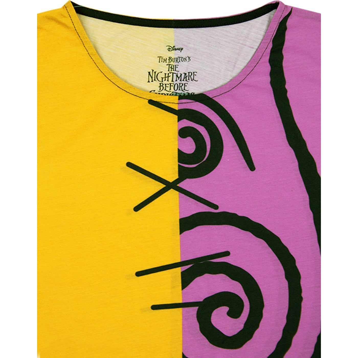 Multicoloured - Side - Nightmare Before Christmas Womens-Ladies Sally Cosplay T-Shirt