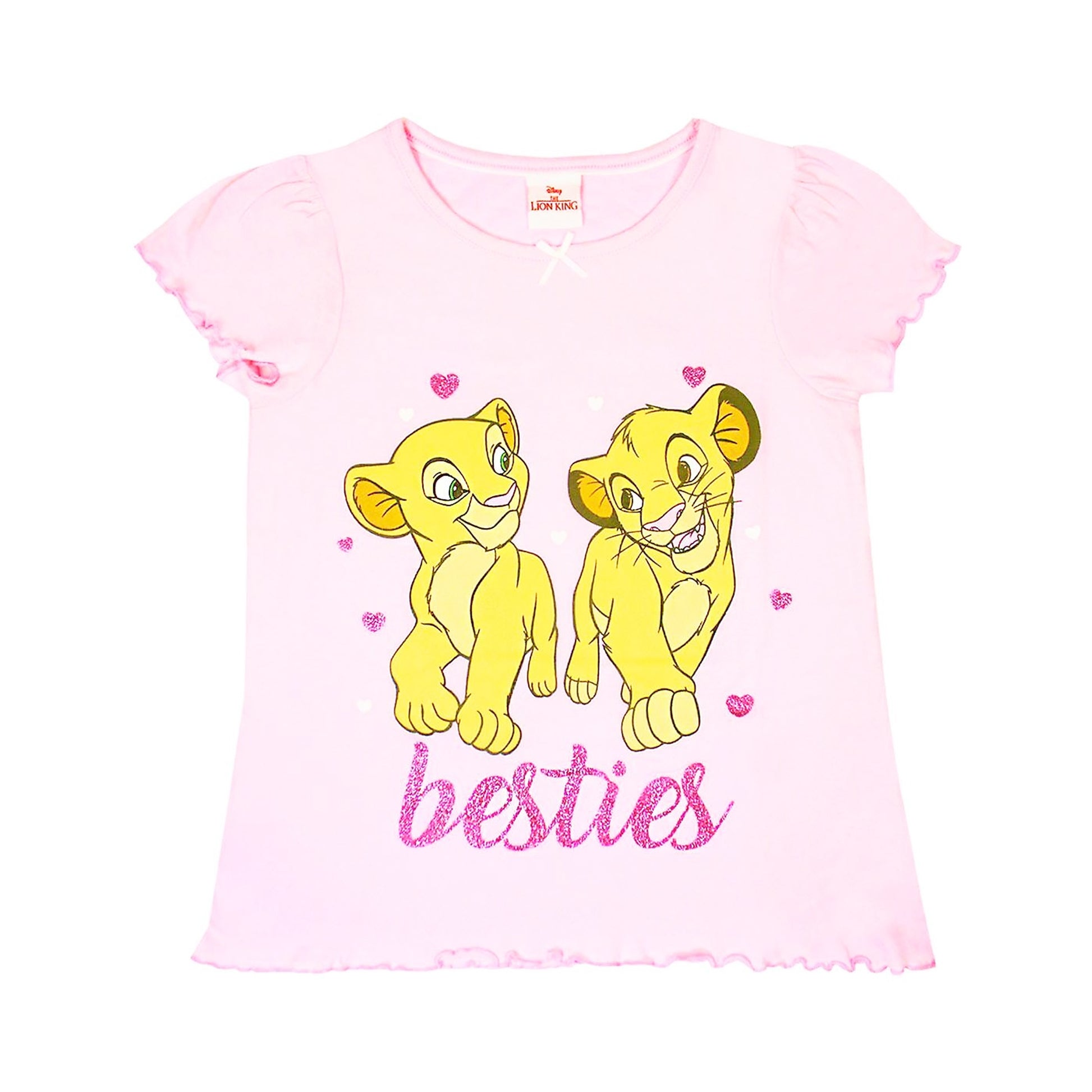 Pink - Side - The Lion King Girls Besties Pyjama Set