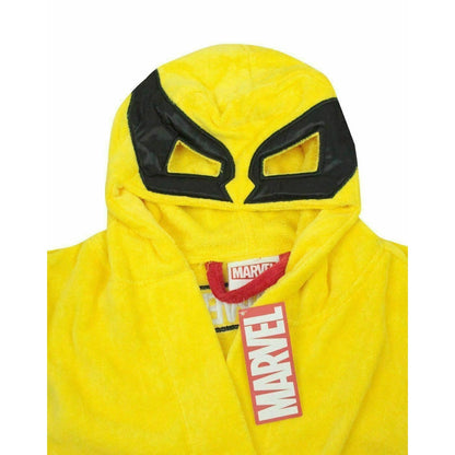 Yellow - Back - Wolverine Mens Hooded Dressing Gown
