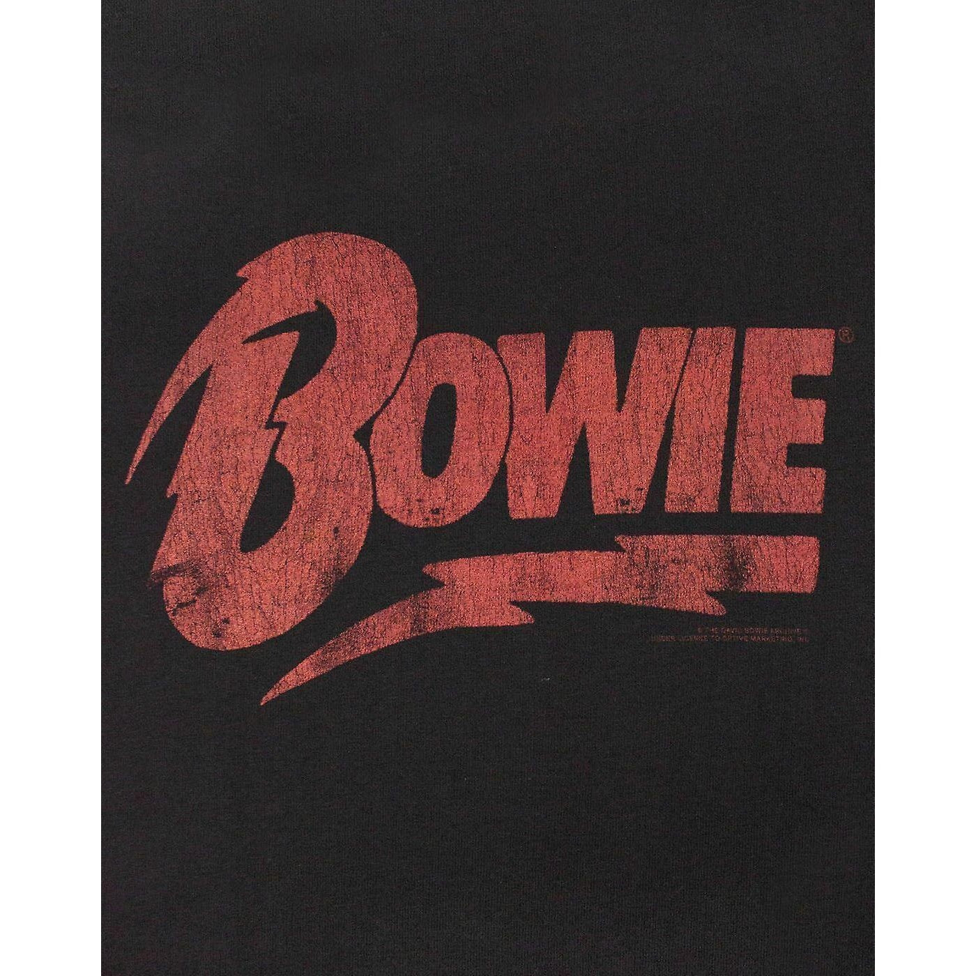 Black - Side - Amplified Mens David Bowie Logo Sweatshirt