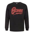 Black - Front - Amplified Mens David Bowie Logo Sweatshirt