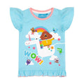 Blue-Pink - Back - Hey Duggee Girls Unicorn Frill Pyjama Set