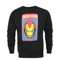 Black - Front - Iron Man Mens Mask Sweatshirt