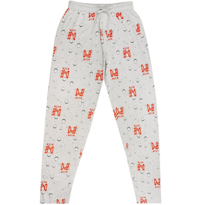 Black-Grey - Side - The Simpsons Mens Duff Beer Pyjama Set