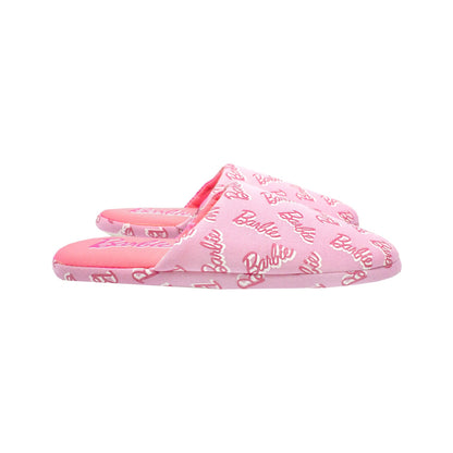 Pink - Back - Barbie Girls Repeat Print Slippers
