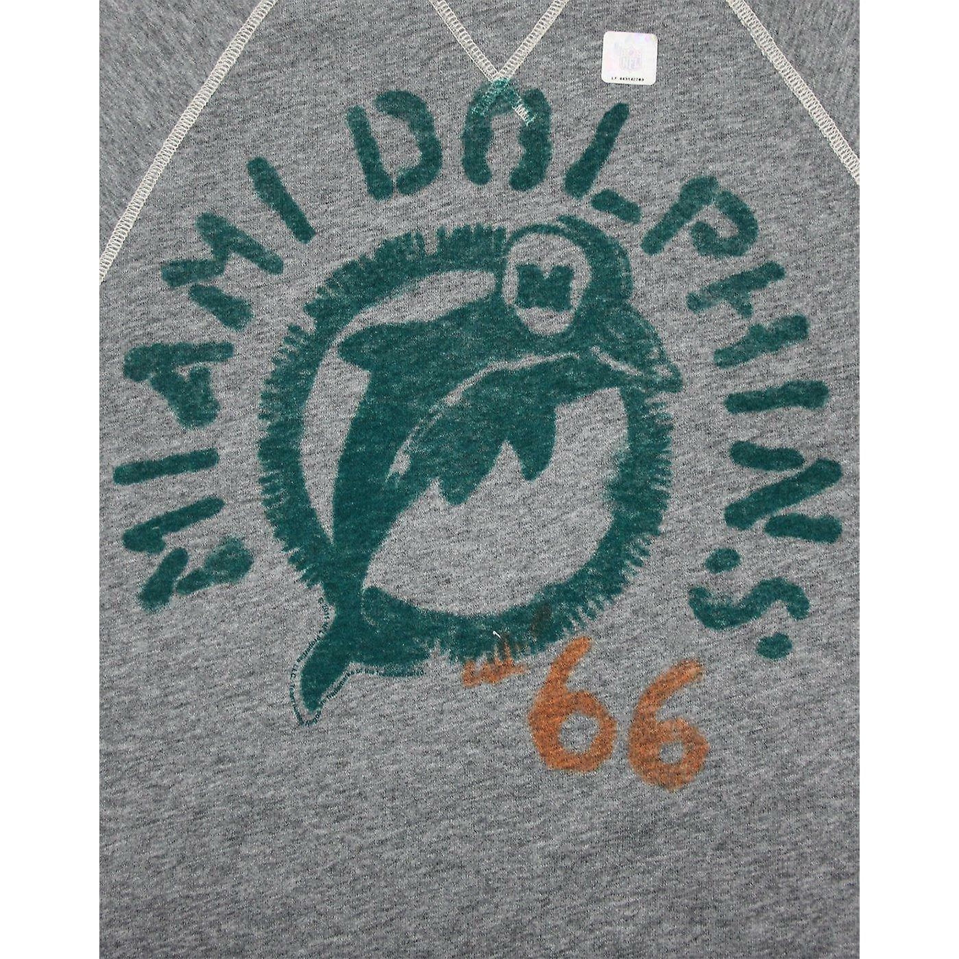 Grey - Side - Junk Food Mens Miami Dolphins NFL Sweatshirt