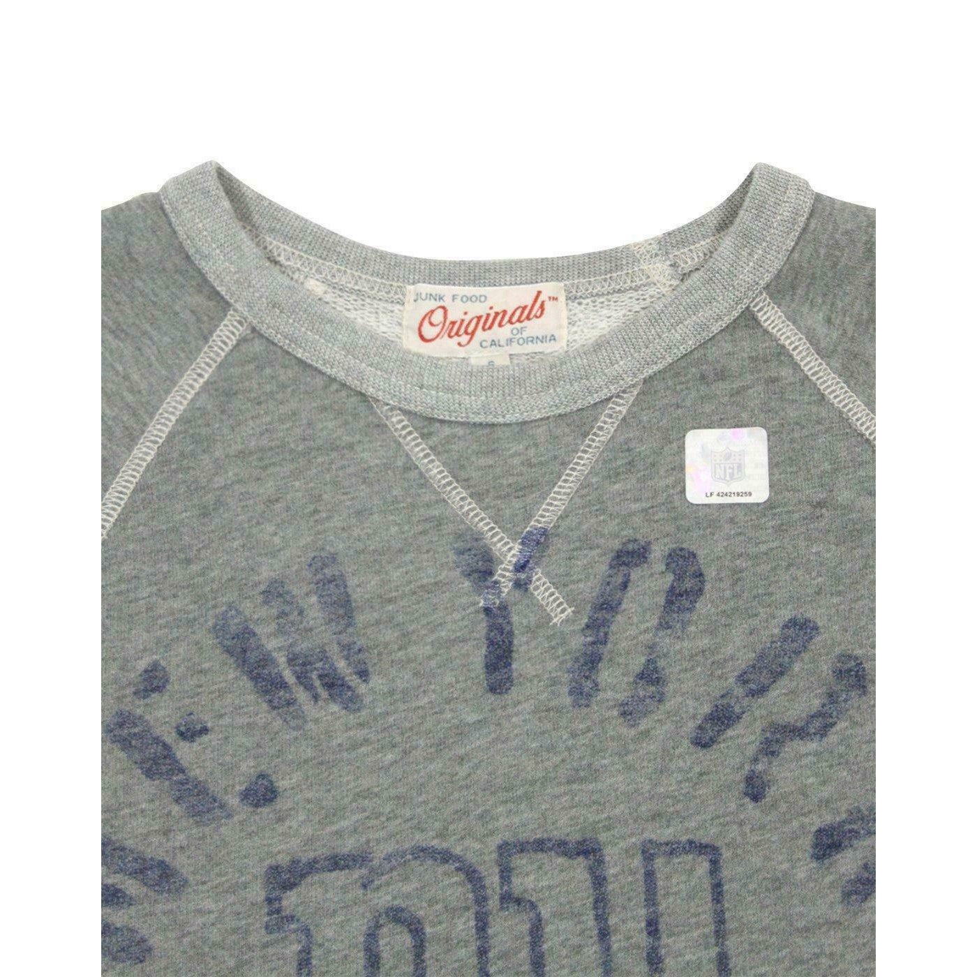 Grey - Back - Junk Food Mens New York Giants NFL Sweatshirt