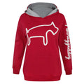 Red - Front - Two Legged Dog Womens-Ladies Puff Printed Hoodie