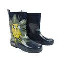 Navy-Yellow - Front - Adventure Time Boys Jake And Finn Rubber Wellington Boots