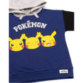 Blue - Side - Pokemon Boys Pikachu Face Drawstring Hoodie