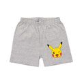 White-Grey-Yellow - Side - Pokemon Boys Pikachu Face Short Pyjama Set