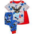 Grey-Blue-Red - Front - Bing Bunny Boys Long Pyjama Set