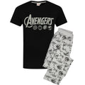 Black-Grey - Pack Shot - The Avengers Mens Logo Pyjama Set
