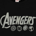 Black-Grey - Close up - The Avengers Mens Logo Pyjama Set