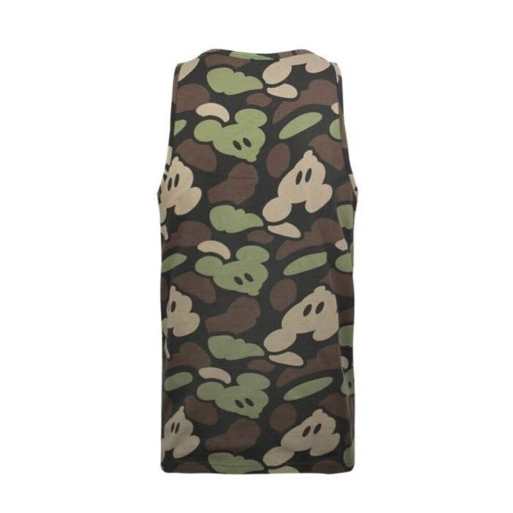 Green-Black-Brown - Back - Bloc 28 Mens Mickey Mouse Camo Vest
