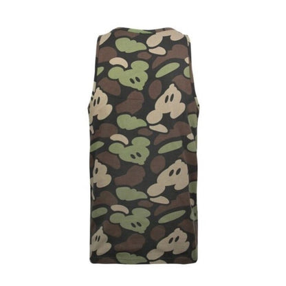 Green-Black-Brown - Back - Bloc 28 Mens Mickey Mouse Camo Vest