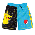 Black-Blue - Front - Pokemon Boys Pikachu Pokeball Swim Shorts