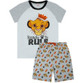 Grey - Front - The Lion King Boys Ready To Rule Short Pyjama Set