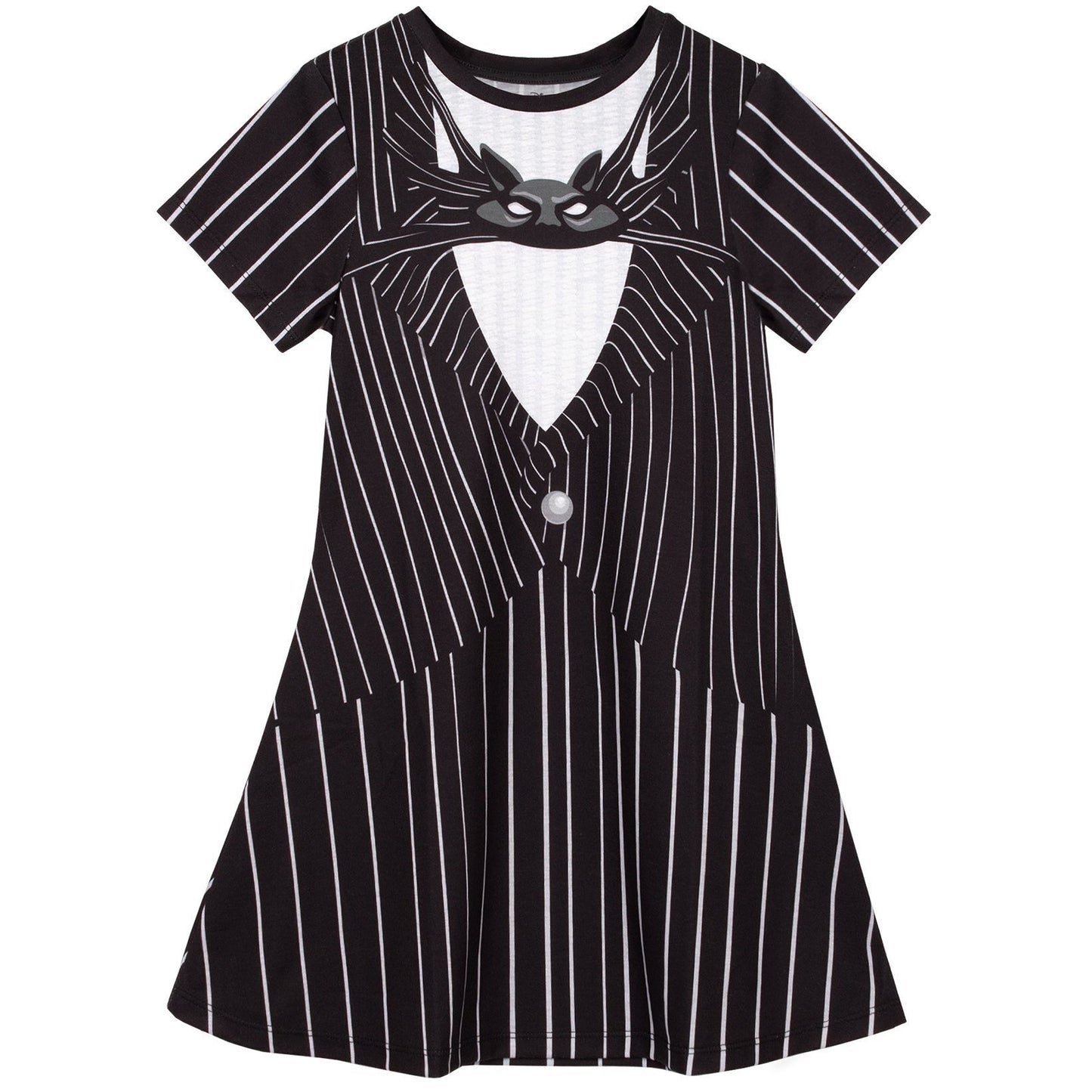 Black-White - Front - Nightmare Before Christmas Girls Jack Skellington Costume Dress