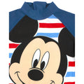 Blue - Back - Disney Boys Sunsafe Mickey Mouse One Piece Swimsuit