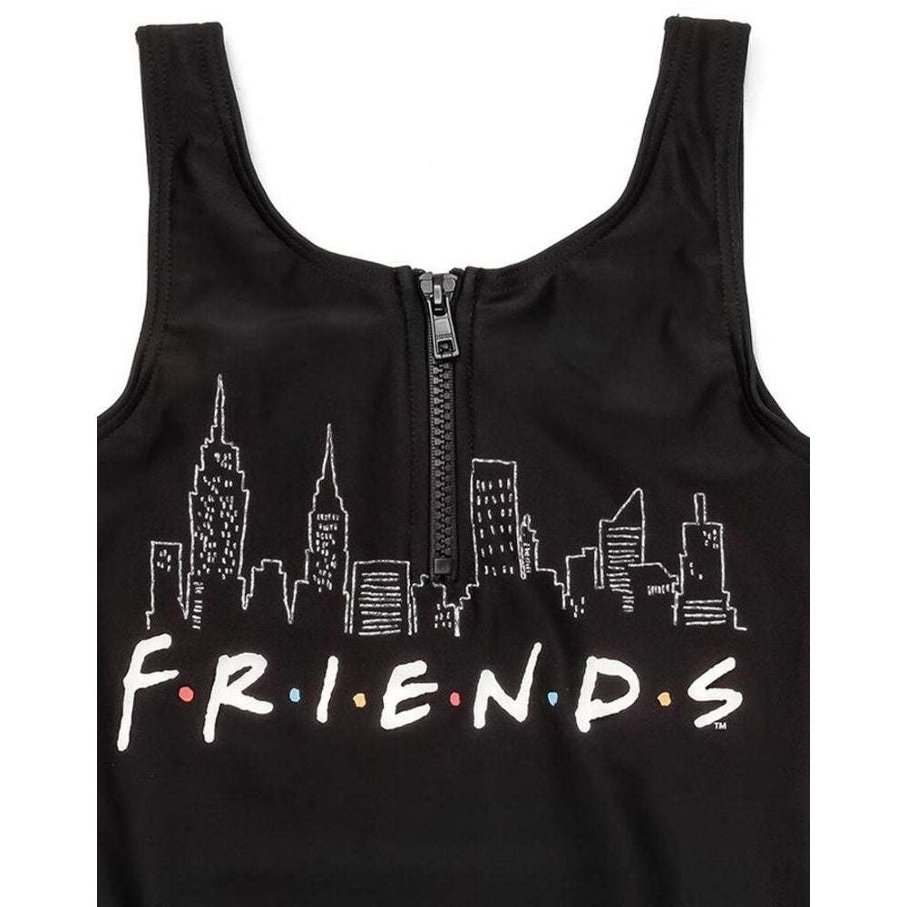 Black - Back - Friends Girls Sunsafe One Piece Swimsuit