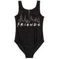Black - Front - Friends Girls Sunsafe One Piece Swimsuit