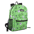 Vivid Green-Black - Back - Minecraft Childrens-Kids Creeper Backpack Set (Pack Of 4)