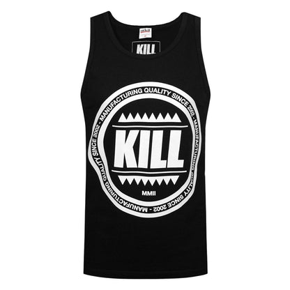 Black - Front - Kill Brand Mens Swag Logo Vest