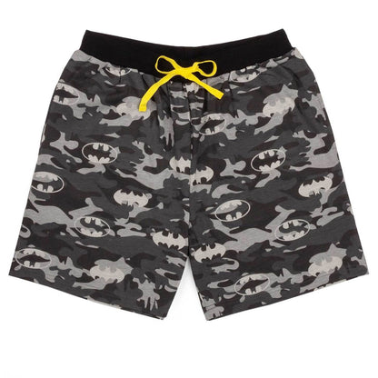 Black-Grey - Side - Batman Mens Logo Camo Short Pyjama Set