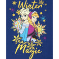 Blue - Side - Frozen Girls Winter Magic Anna And Elsa Glitter Long-Sleeved T-Shirt