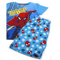 Blue - Side - Spider-Man Boys Thwamm Comic Cotton Short Pyjama Set