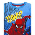 Blue - Pack Shot - Spider-Man Boys Thwamm Comic Cotton Short Pyjama Set