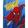 Blue - Close up - Spider-Man Boys Thwamm Comic Cotton Short Pyjama Set