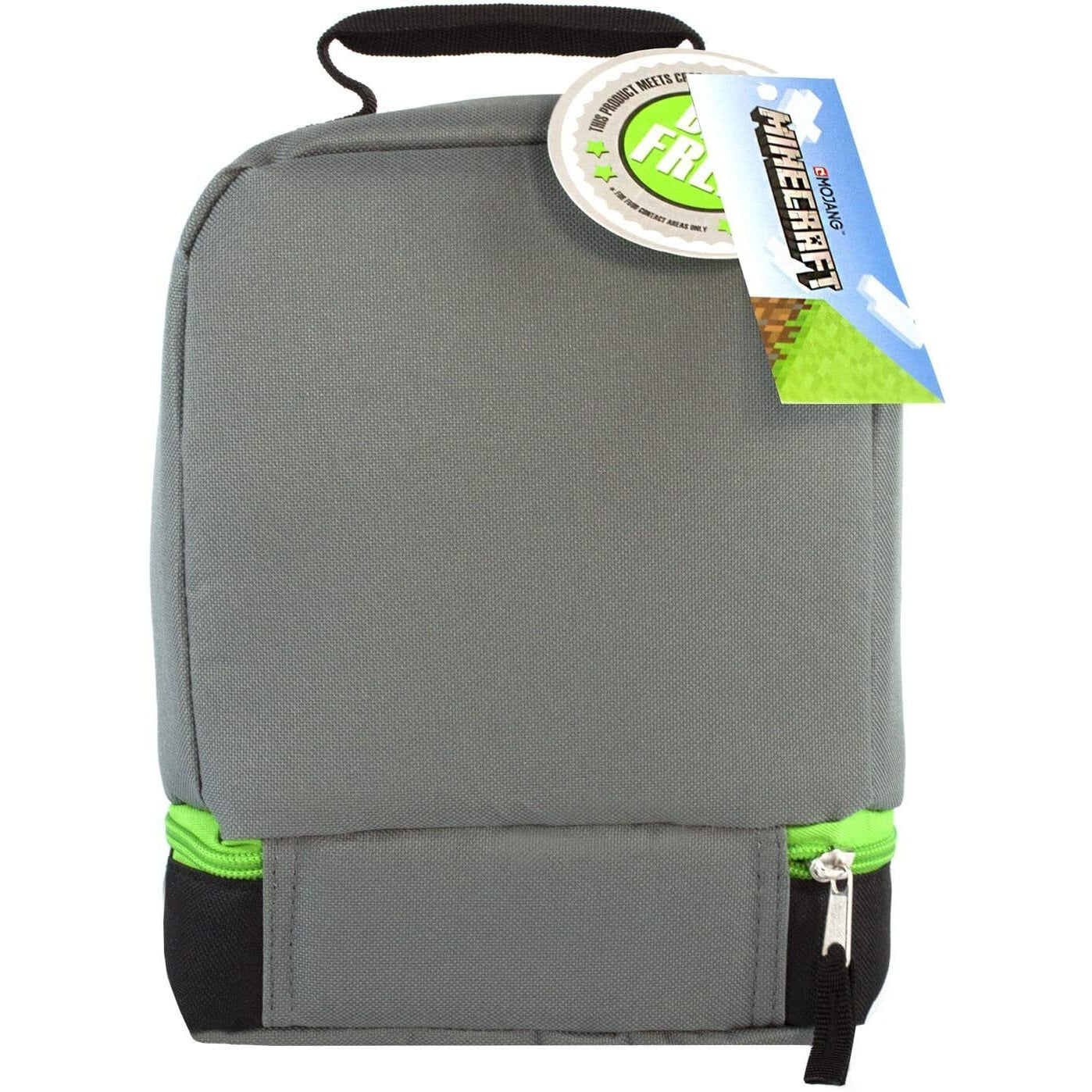 Green - Back - Minecraft Childrens-Kids Double Creeper Lunch Bag