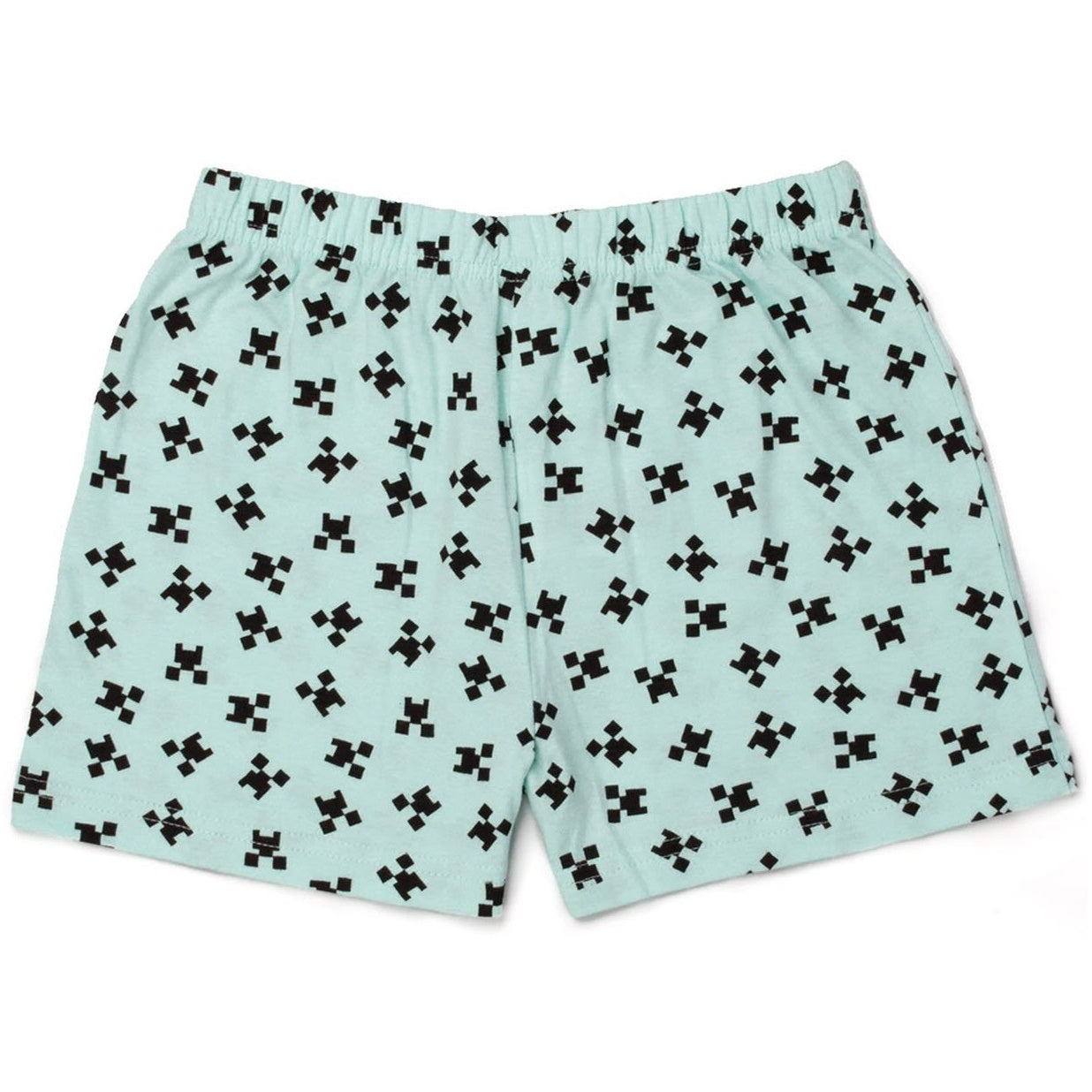 Purple - Side - Minecraft Girls Short Pyjama Set