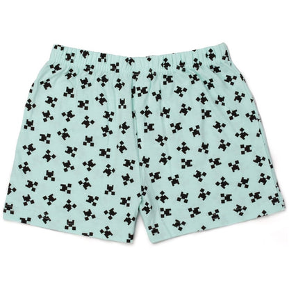 Purple - Side - Minecraft Girls Short Pyjama Set
