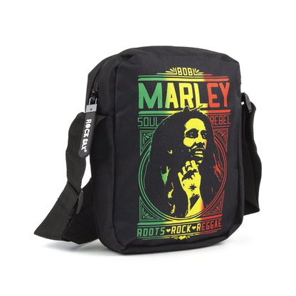 Black - Side - Rock Sax Bob Marley Crossbody Bag