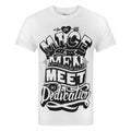 White - Front - Of Mice And Men Mens Dedication T-Shirt