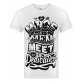 White-Black - Front - Of Mice And Men Mens Dedication T-Shirt