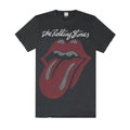 Charcoal - Front - Amplified Mens Tongue The Rolling Stones Diamante Logo T-Shirt