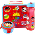 Red-Blue - Front - Ryan´s World Childrens-Kids Lunch Box Set (Pack Of 3)