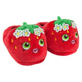 Red - Side - Shopkins Childrens-Kids Novelty Strawberry Slippers