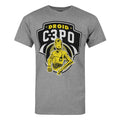 Grey Marl - Front - Star Wars Mens C-3PO Droids T-Shirt