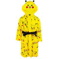 Yellow - Front - Pokemon Childrens-Kids Pikachu Faces Dressing Gown