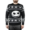 Black-White - Side - Nightmare Before Christmas Unisex Adult Jack Skellington Knitted Jumper