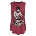 Red - Front - BNA78 Womens-Ladies Gung Fu Scratch Bruce Lee Tank Top