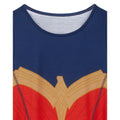 Blue-Red - Back - Wonder Woman Girls Skater Costume Dress