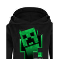 Black - Side - Minecraft Childrens-Kids Inside Creeper Hoodie